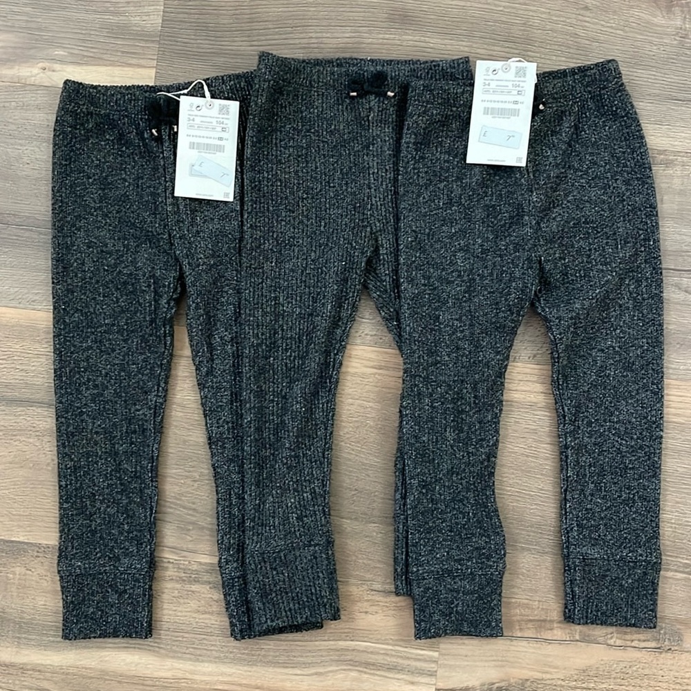 Zara charcoal grey leggings NWT